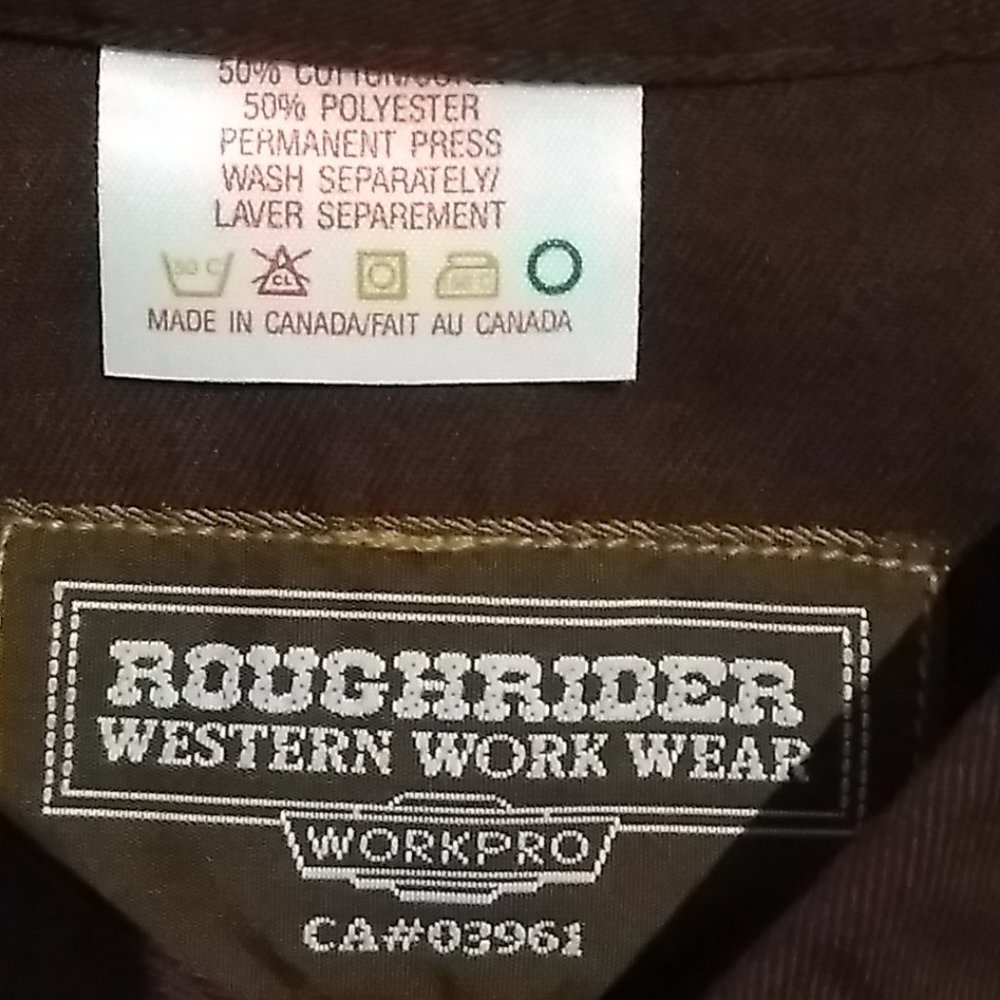 NWOT Roughrider Western Work Wear-Snap Buttons